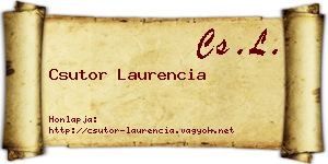 Csutor Laurencia névjegykártya